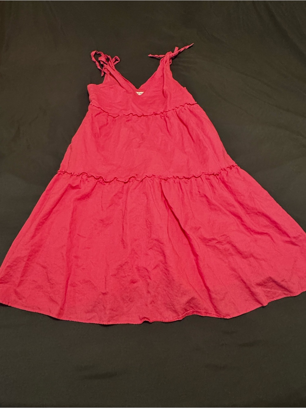 Petal & Pup Hot Pink Tiered Midi Dress